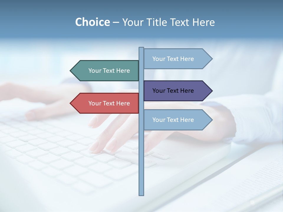 Unrecognizable Operator Hands PowerPoint Template