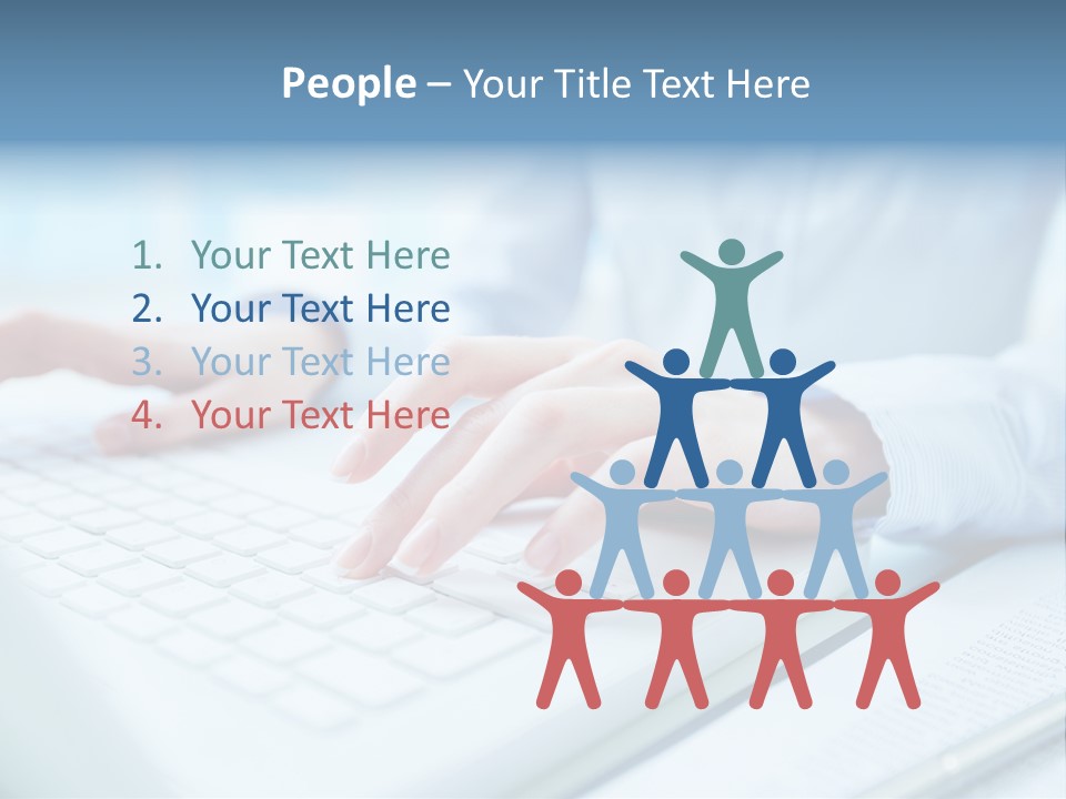 Unrecognizable Operator Hands PowerPoint Template