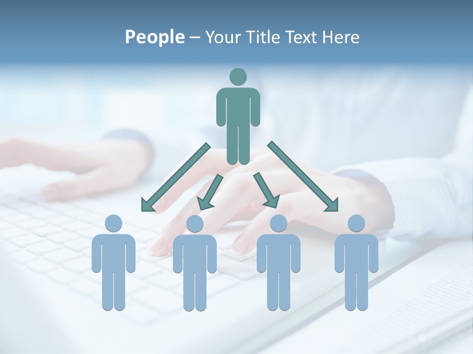 Unrecognizable Operator Hands PowerPoint Template