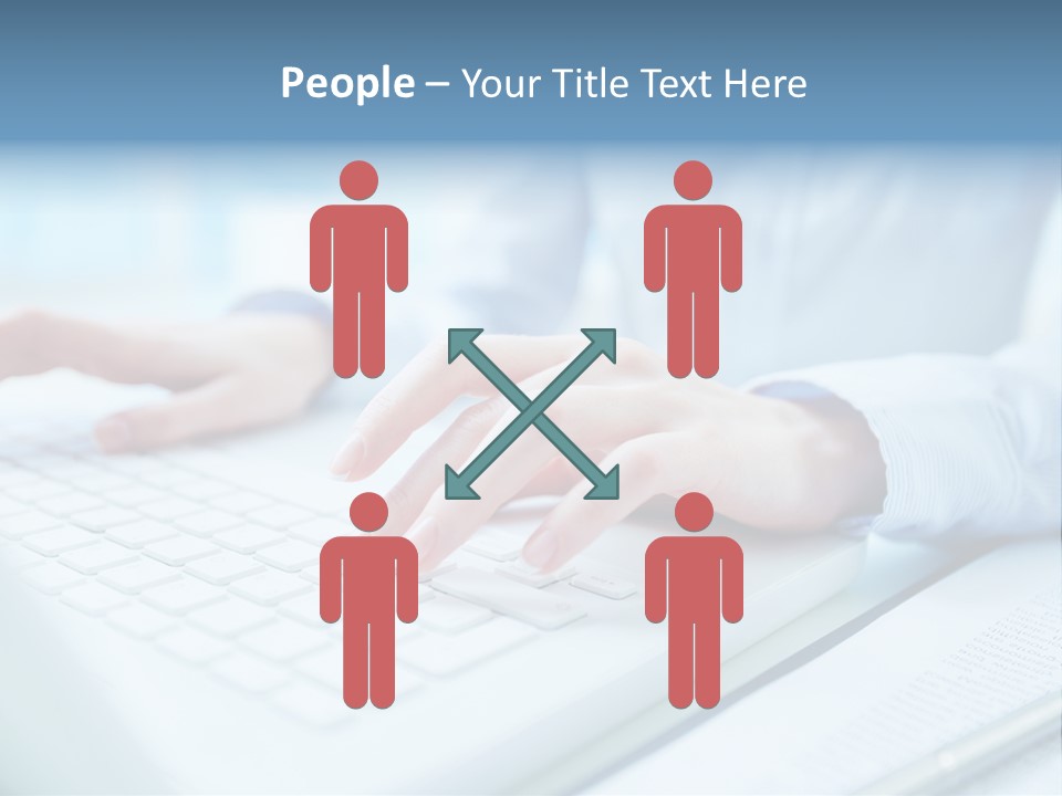 Unrecognizable Operator Hands PowerPoint Template