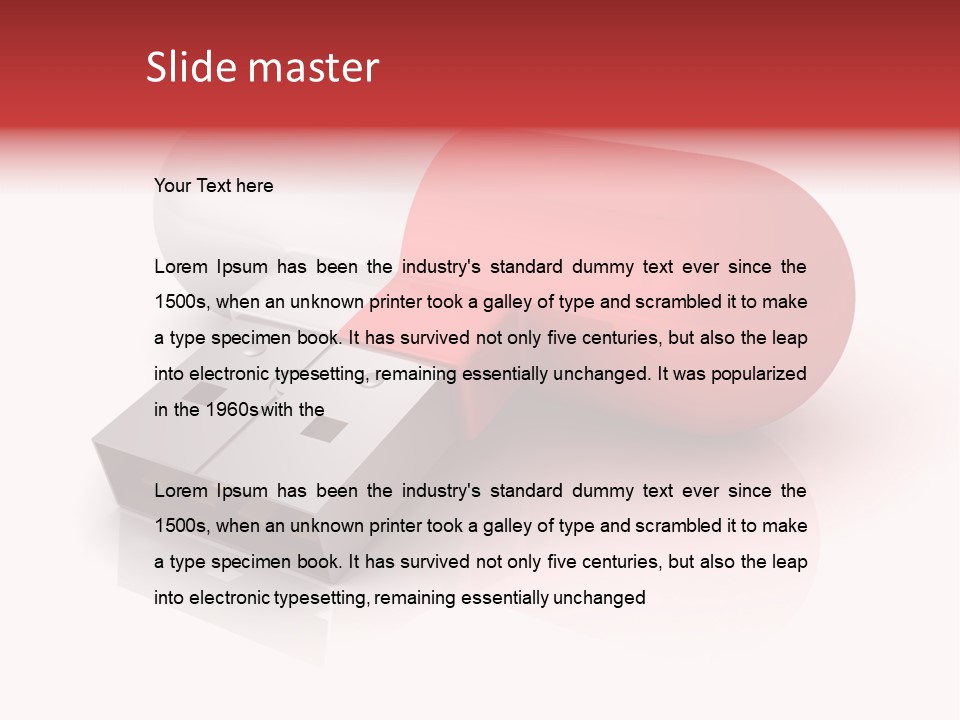 Macro Red White PowerPoint Template