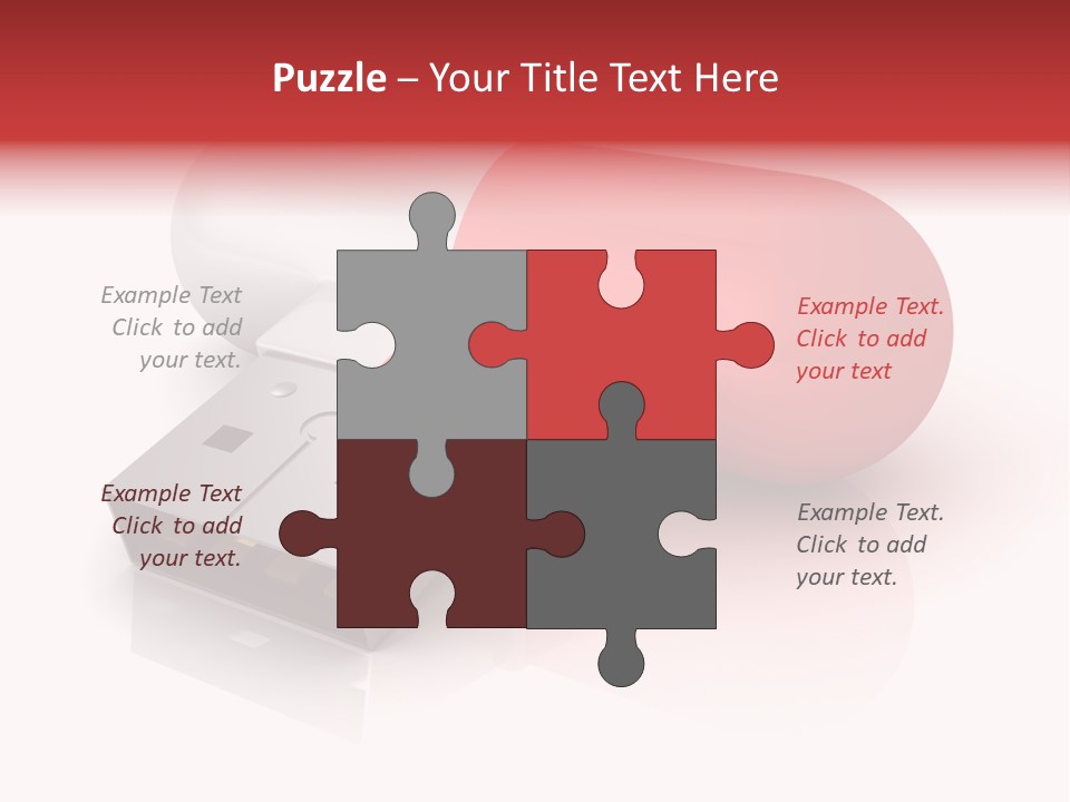 Macro Red White PowerPoint Template