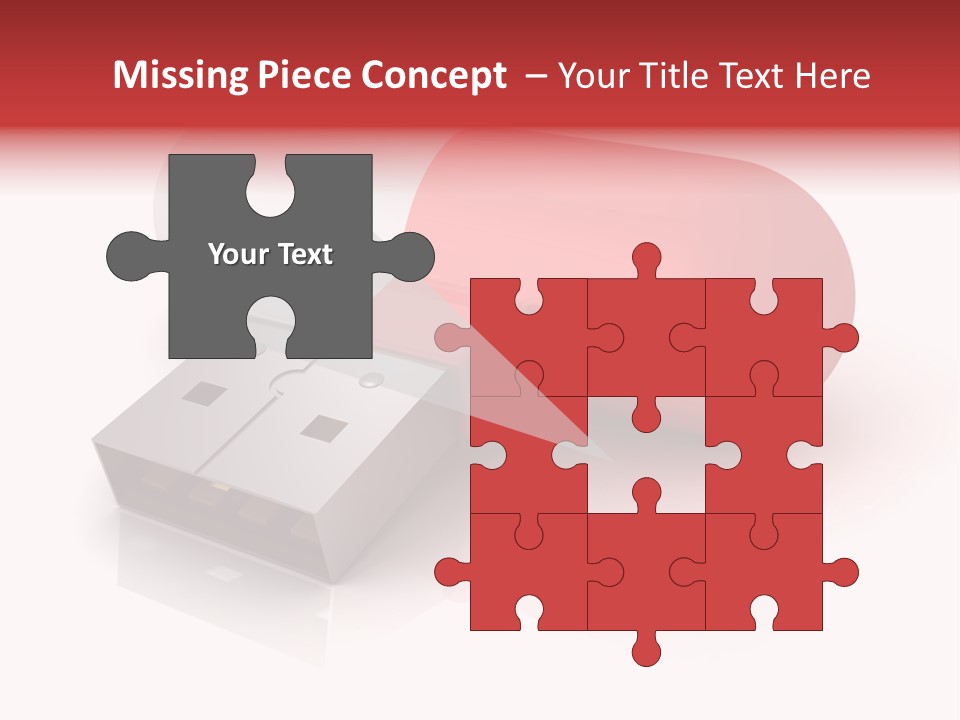 Macro Red White PowerPoint Template