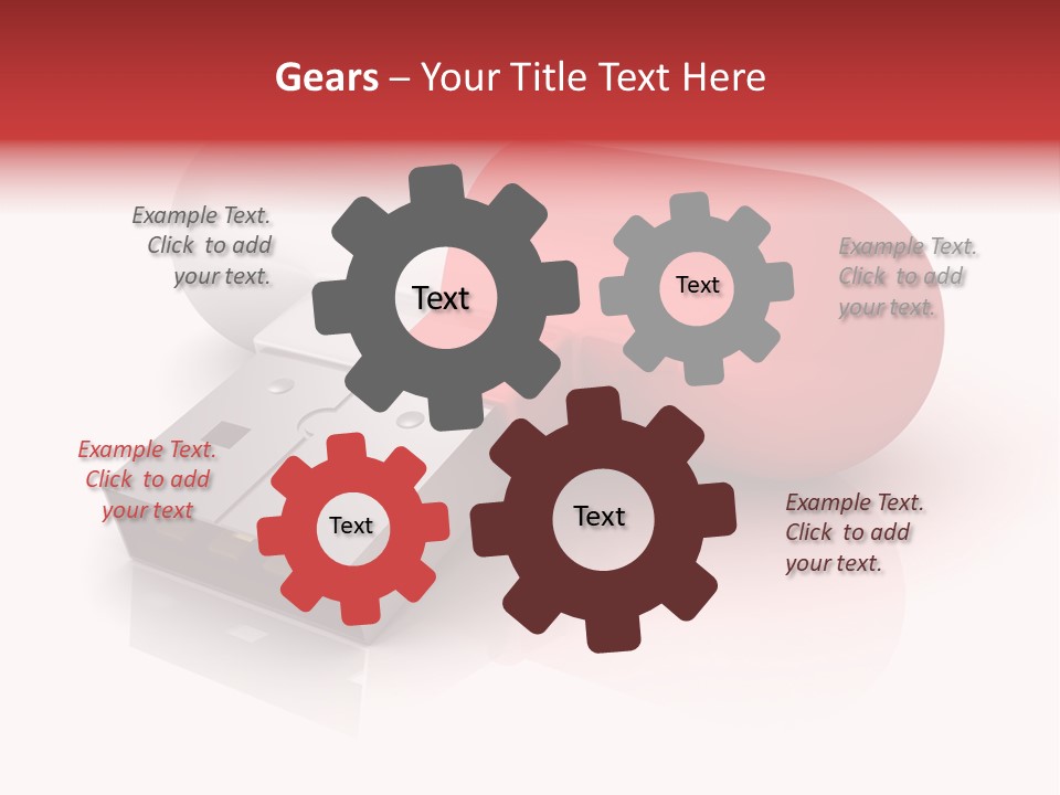 Macro Red White PowerPoint Template