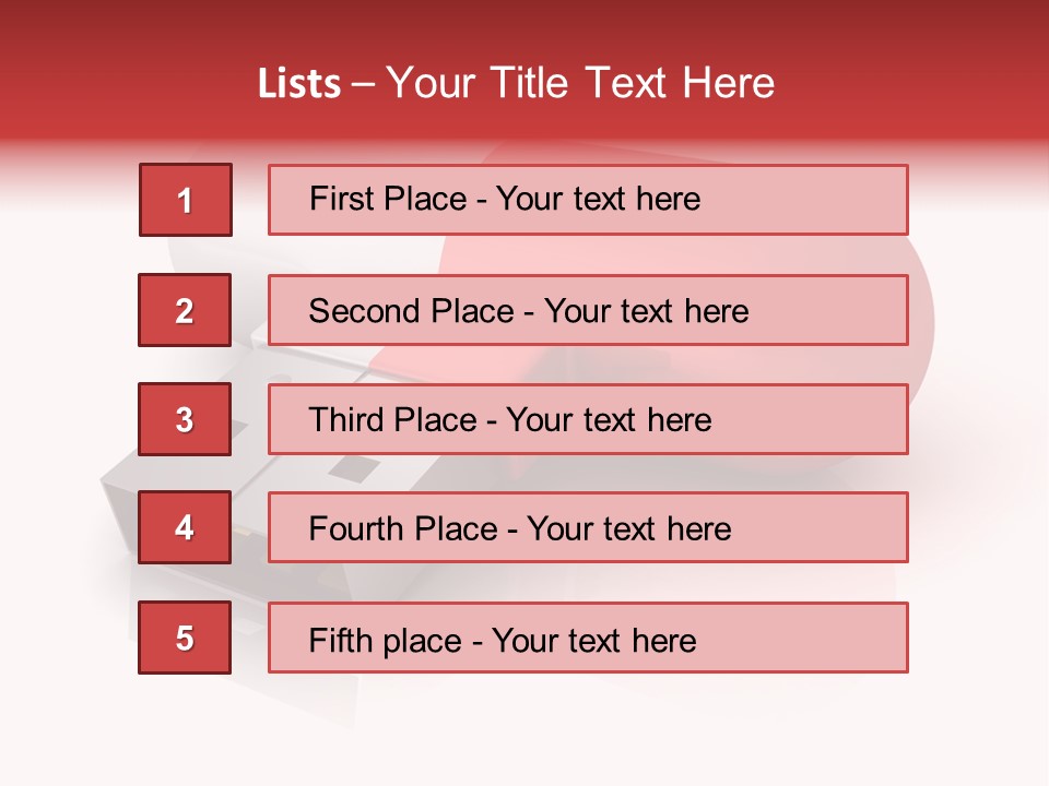 Macro Red White PowerPoint Template