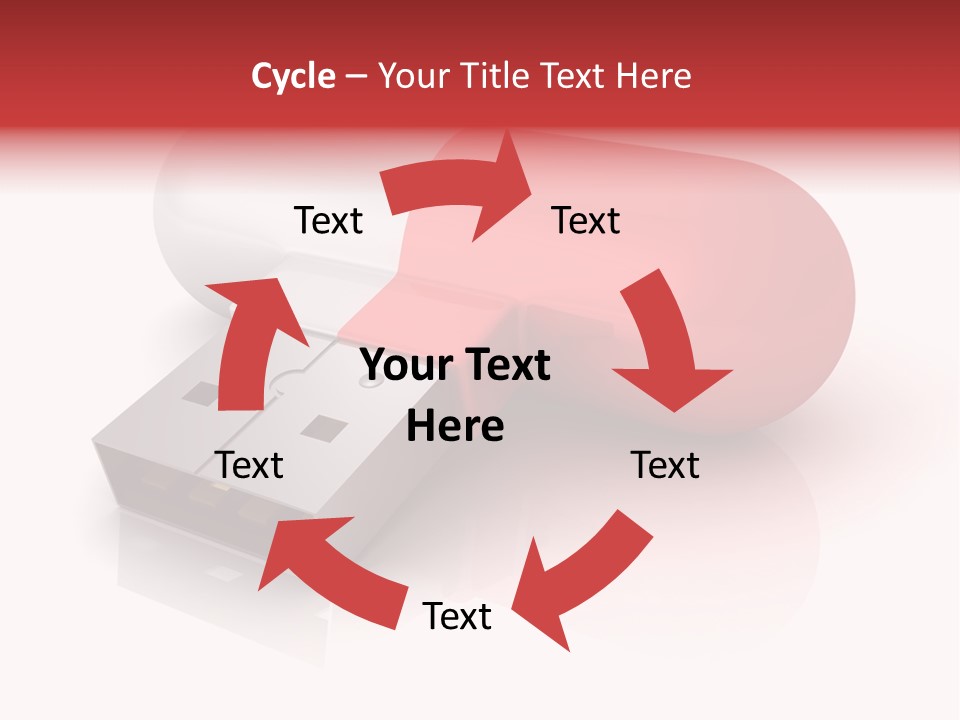 Macro Red White PowerPoint Template