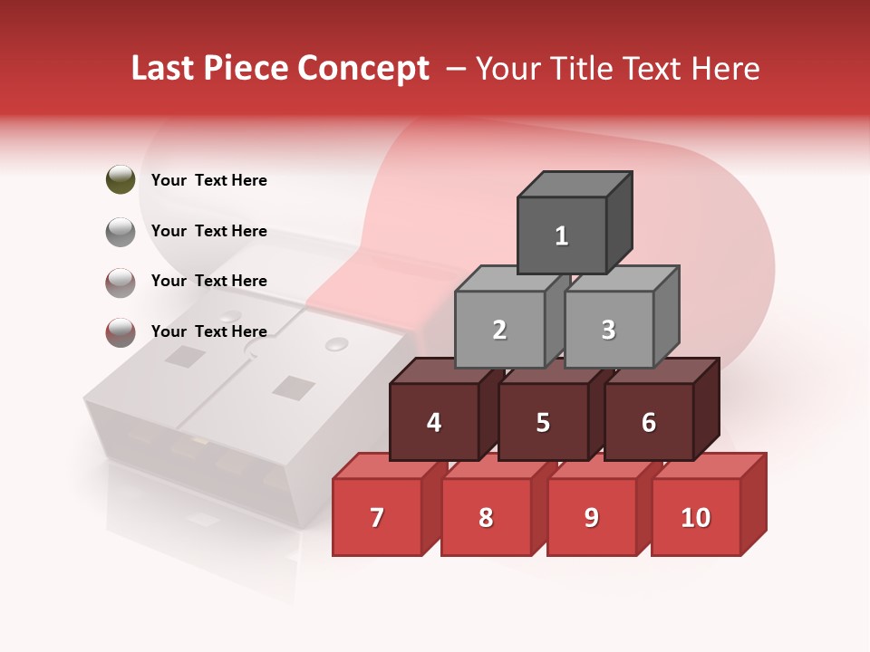 Macro Red White PowerPoint Template
