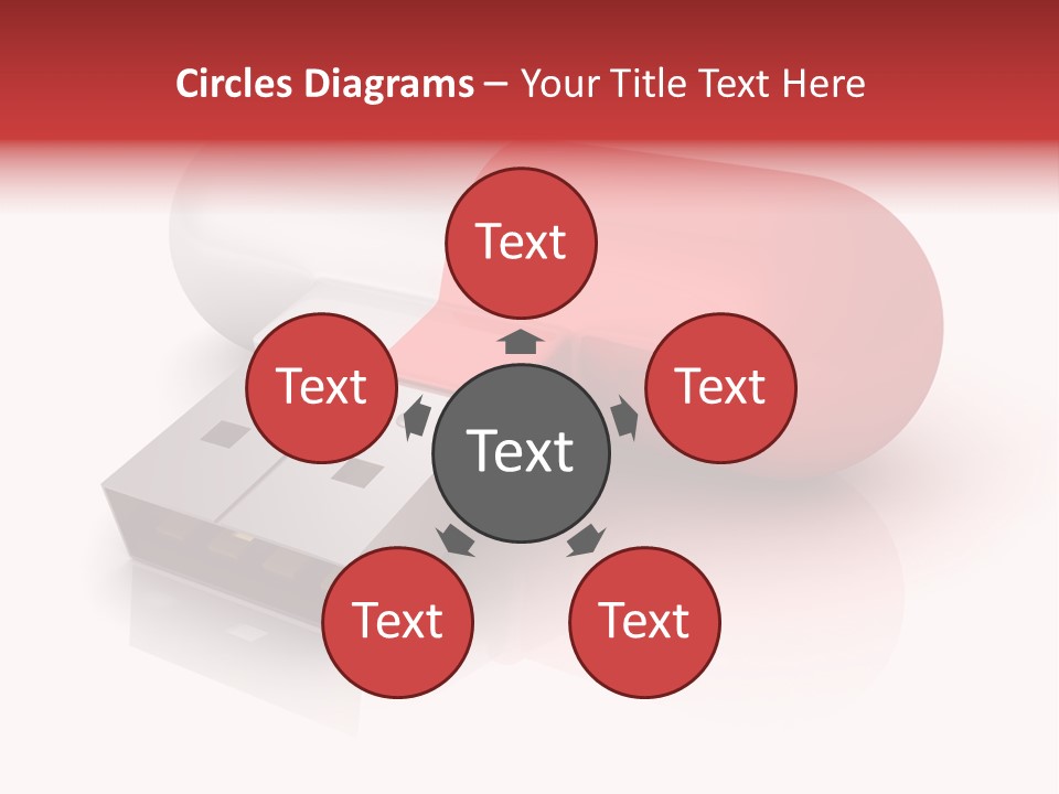 Macro Red White PowerPoint Template