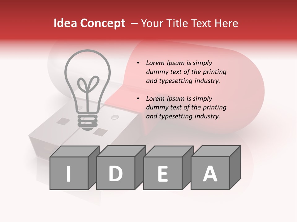 Macro Red White PowerPoint Template
