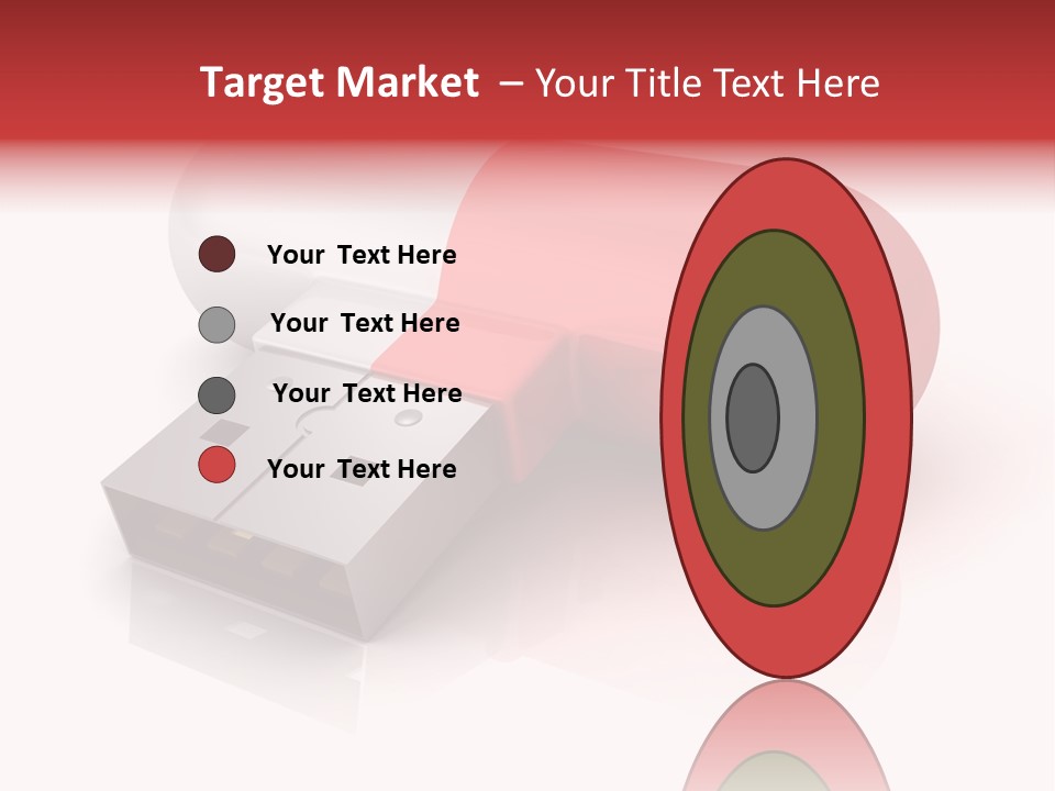 Macro Red White PowerPoint Template