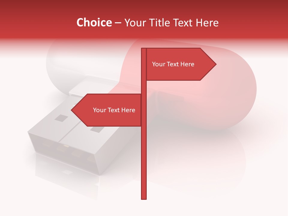 Macro Red White PowerPoint Template