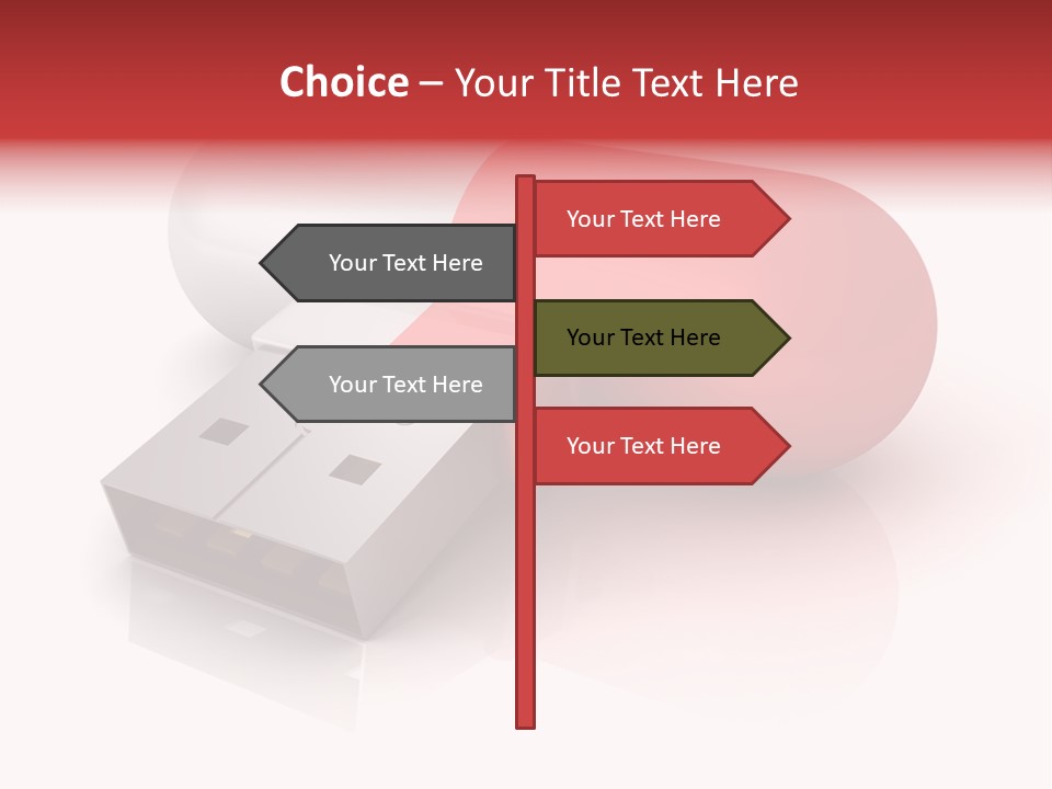 Macro Red White PowerPoint Template