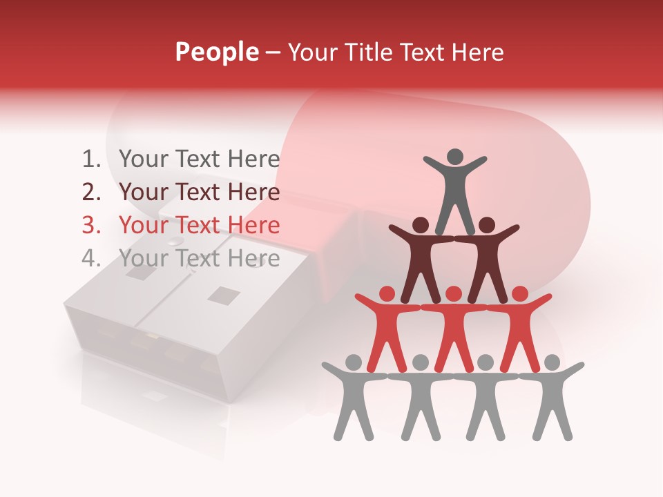Macro Red White PowerPoint Template