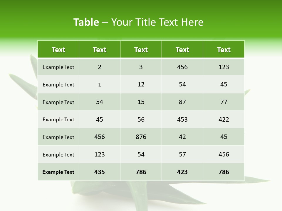 Nature White Green PowerPoint Template