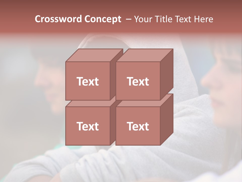 Thoughtful Caucasian Eye PowerPoint Template