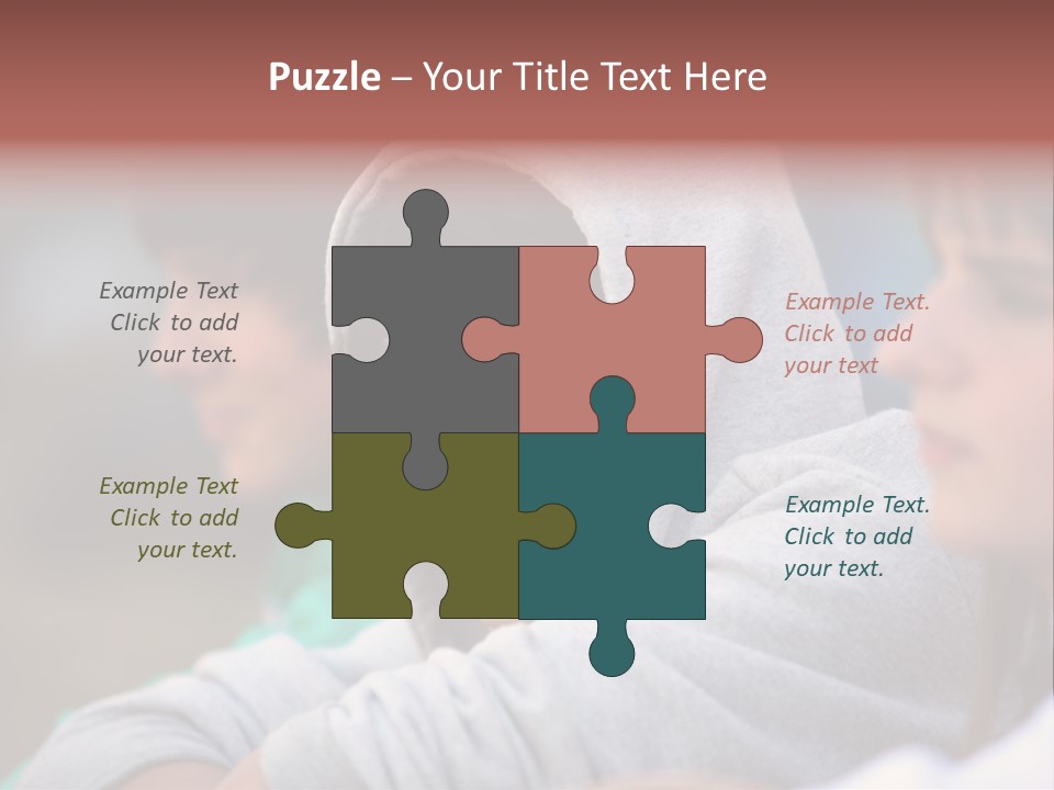 Thoughtful Caucasian Eye PowerPoint Template