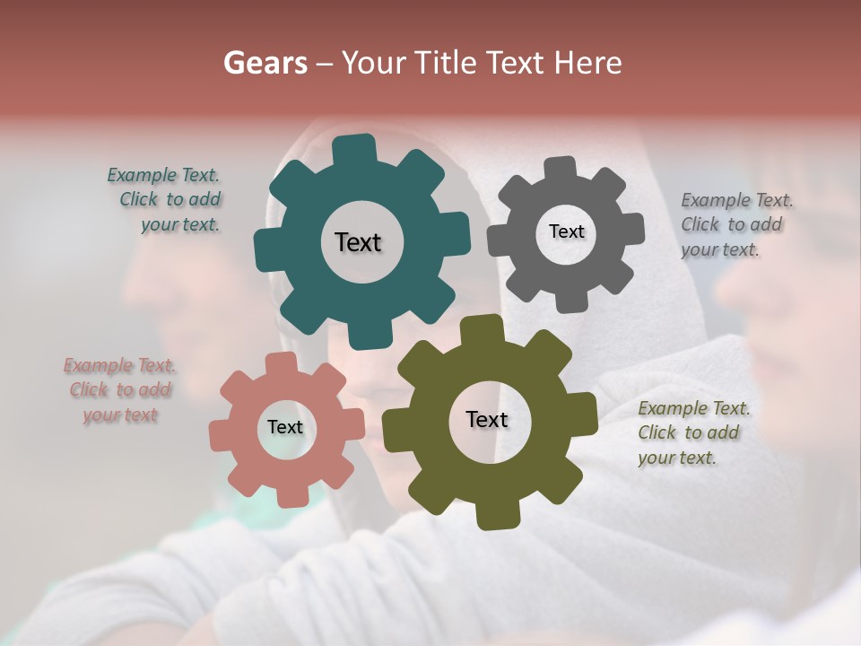 Thoughtful Caucasian Eye PowerPoint Template