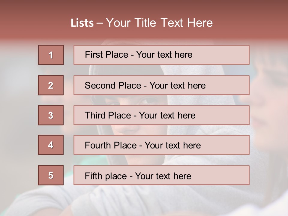Thoughtful Caucasian Eye PowerPoint Template