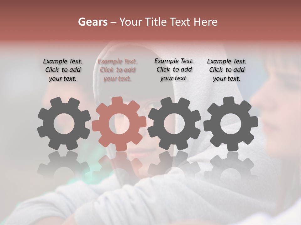 Thoughtful Caucasian Eye PowerPoint Template