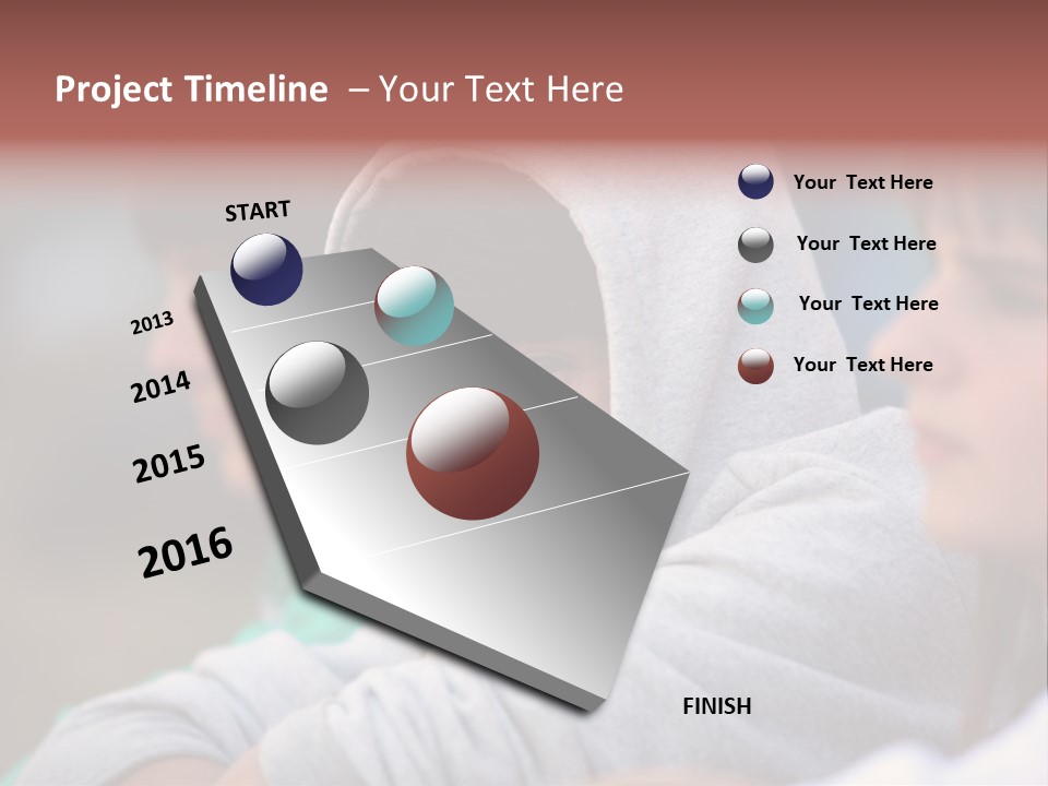Thoughtful Caucasian Eye PowerPoint Template