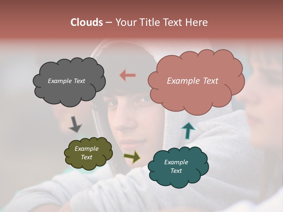 Thoughtful Caucasian Eye PowerPoint Template