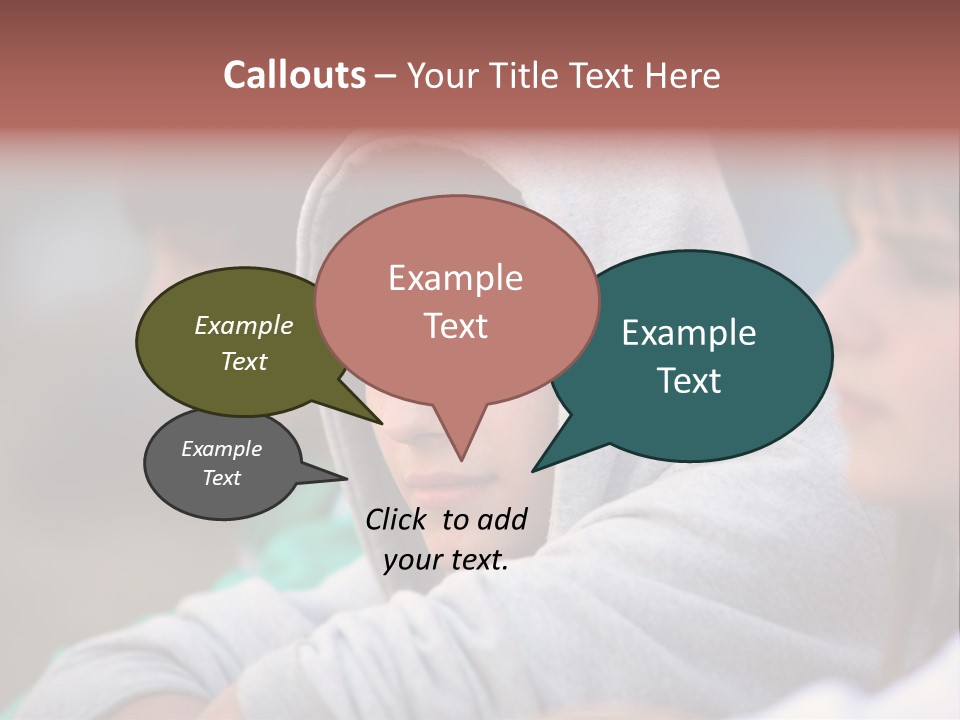 Thoughtful Caucasian Eye PowerPoint Template