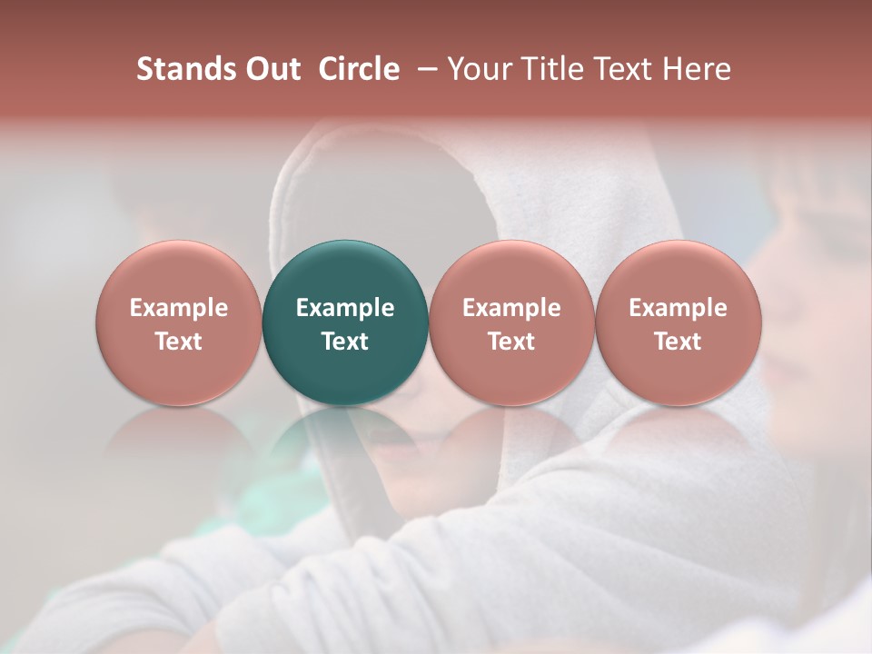 Thoughtful Caucasian Eye PowerPoint Template