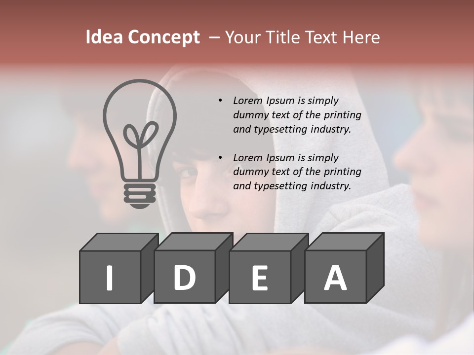 Thoughtful Caucasian Eye PowerPoint Template