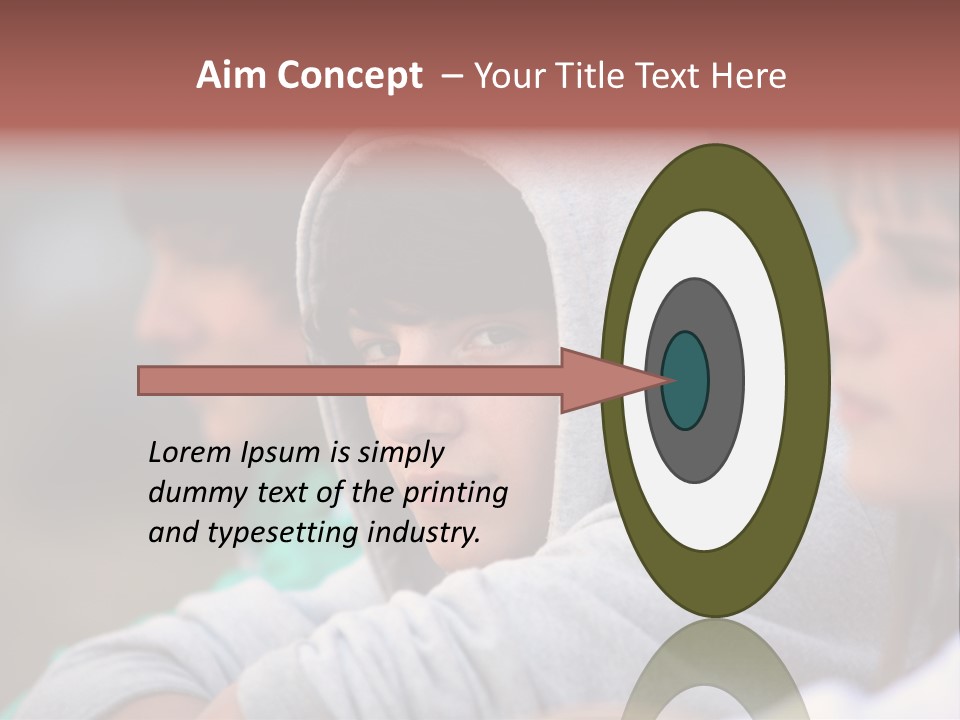 Thoughtful Caucasian Eye PowerPoint Template