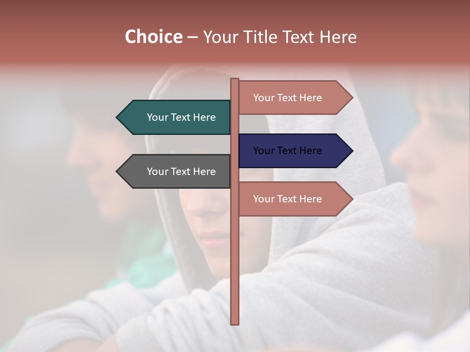 Thoughtful Caucasian Eye PowerPoint Template