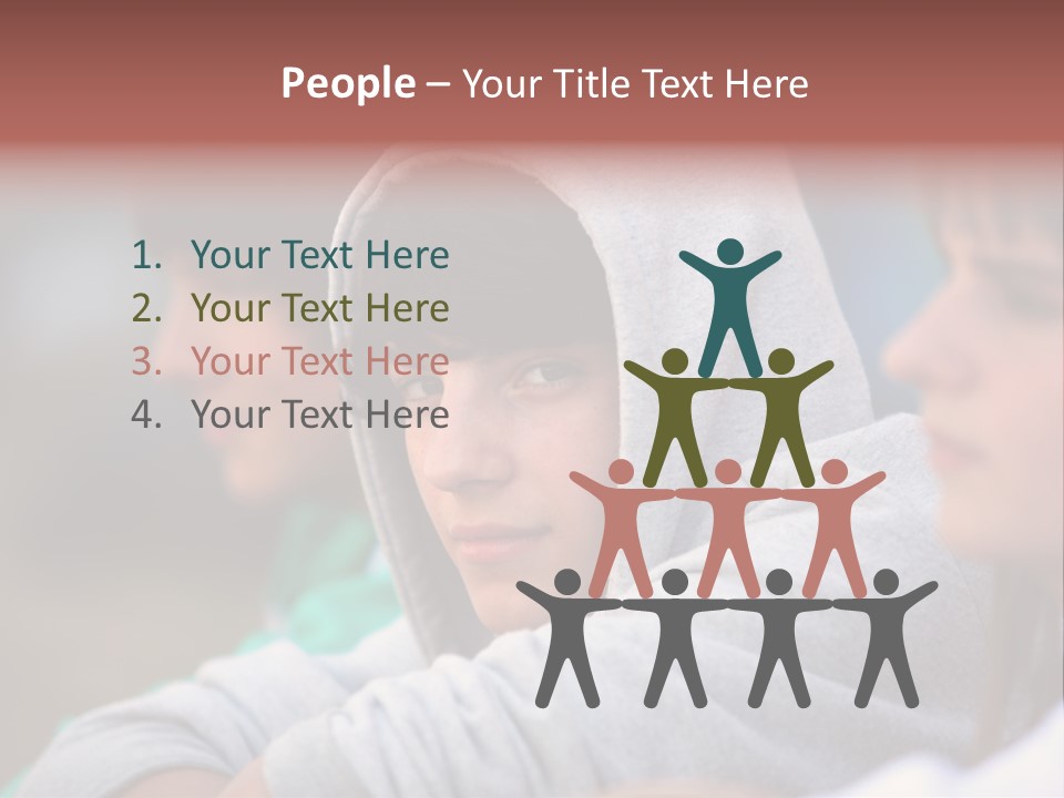 Thoughtful Caucasian Eye PowerPoint Template