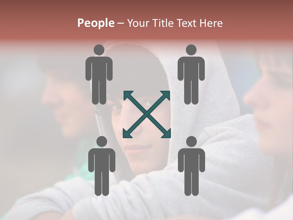 Thoughtful Caucasian Eye PowerPoint Template