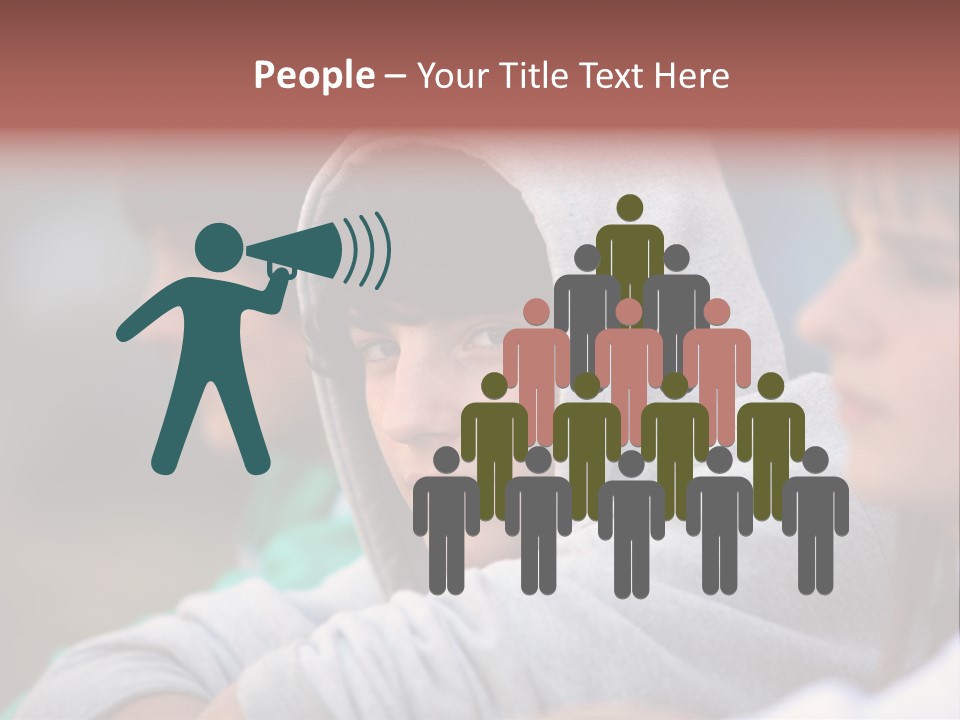 Thoughtful Caucasian Eye PowerPoint Template