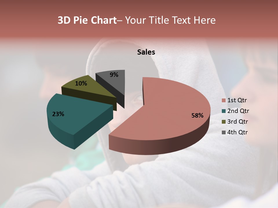 Thoughtful Caucasian Eye PowerPoint Template