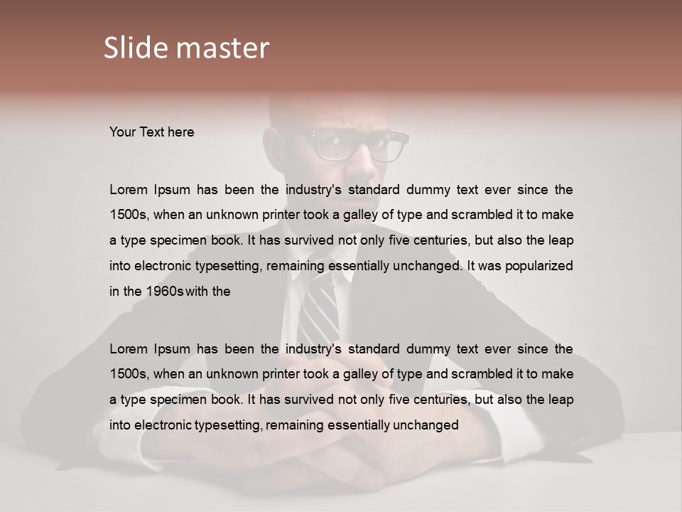 Serious Job Businessman PowerPoint Template