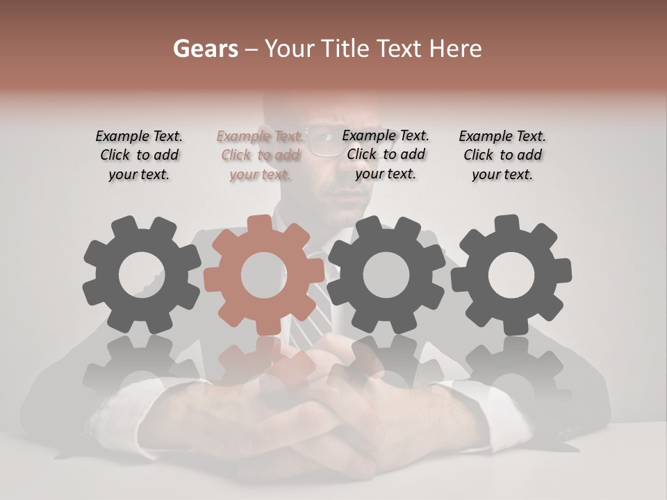 Serious Job Businessman PowerPoint Template