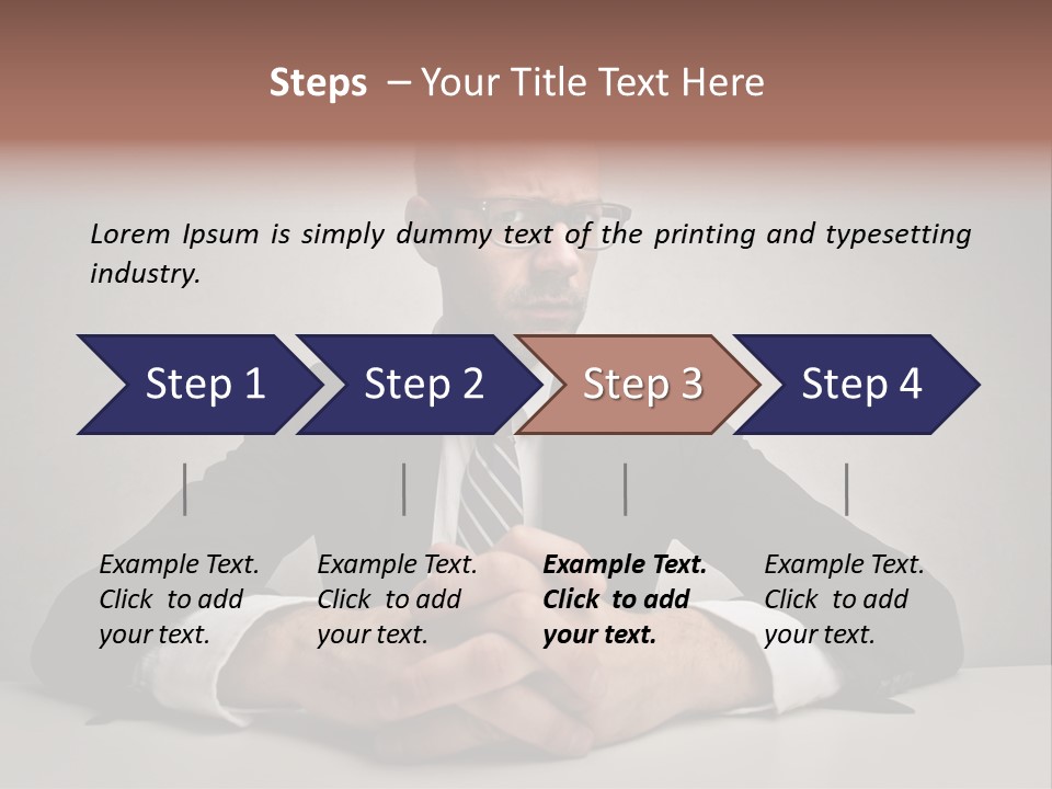 Serious Job Businessman PowerPoint Template