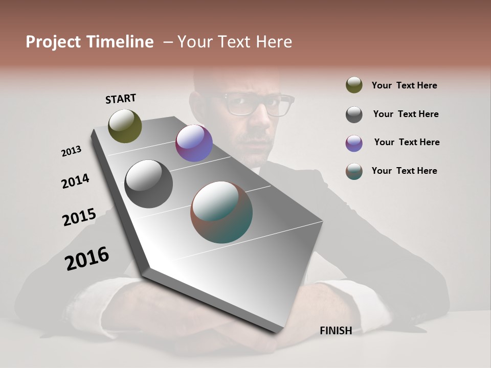Serious Job Businessman PowerPoint Template