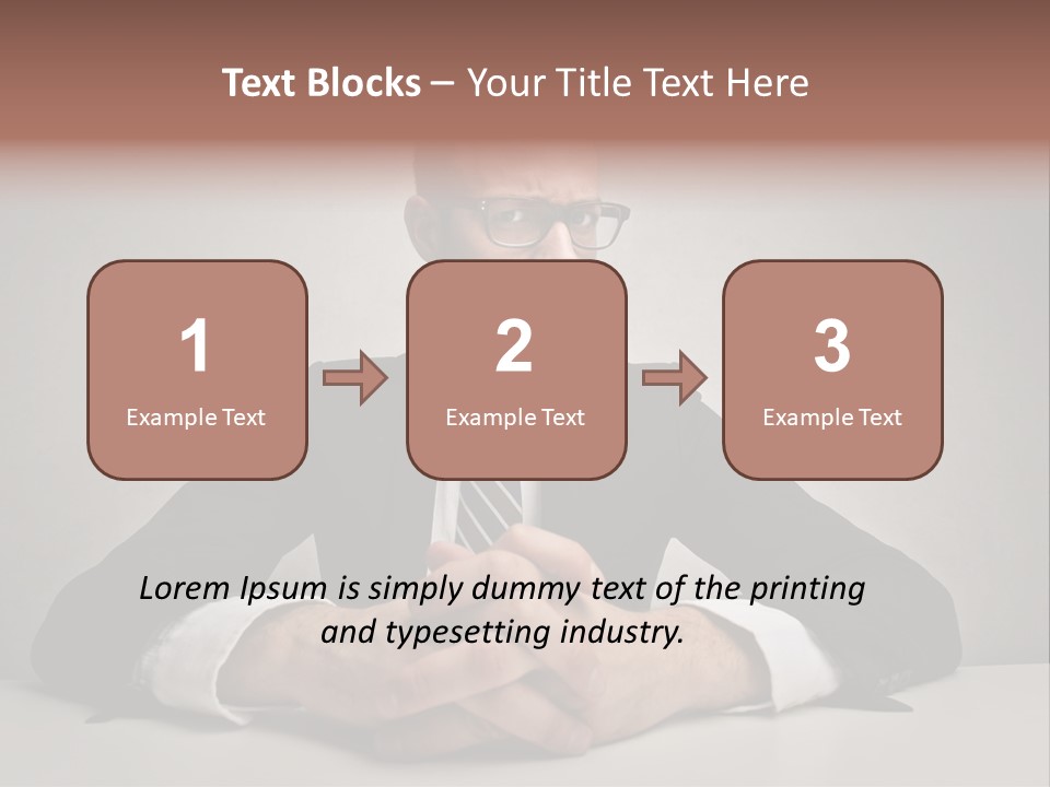Serious Job Businessman PowerPoint Template