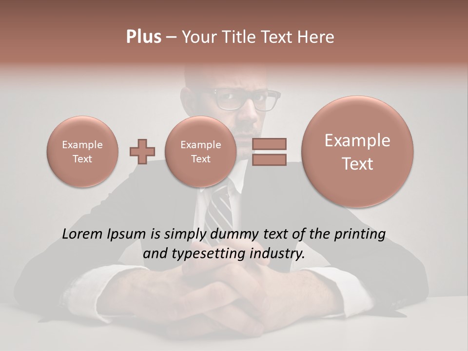 Serious Job Businessman PowerPoint Template