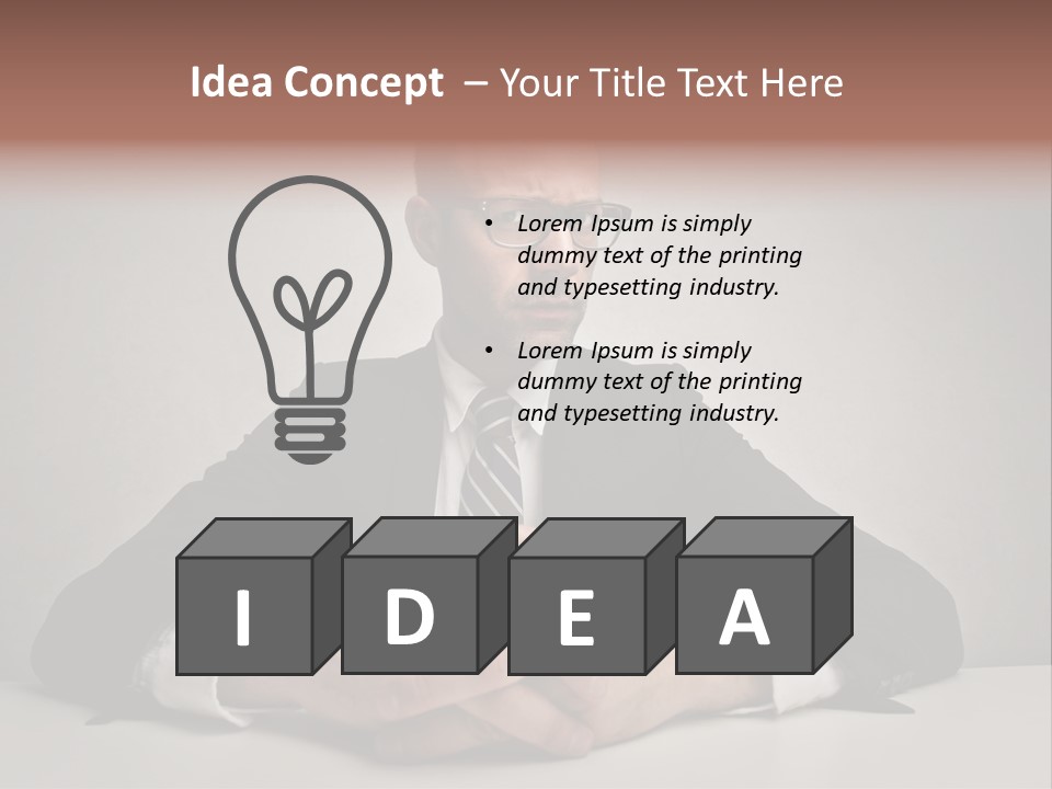 Serious Job Businessman PowerPoint Template