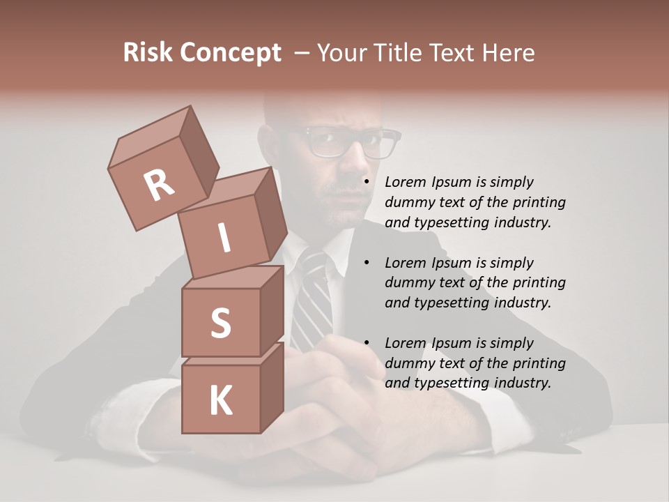 Serious Job Businessman PowerPoint Template