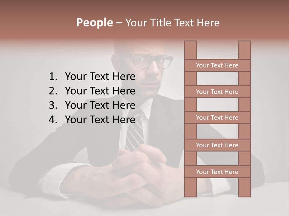 Serious Job Businessman PowerPoint Template