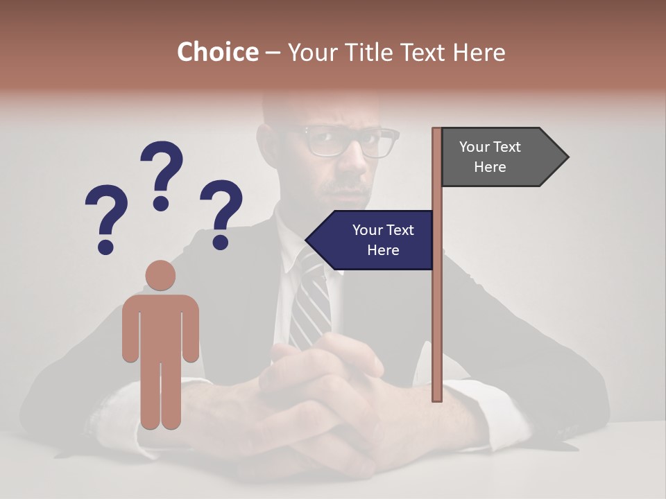 Serious Job Businessman PowerPoint Template