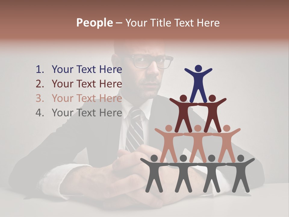 Serious Job Businessman PowerPoint Template