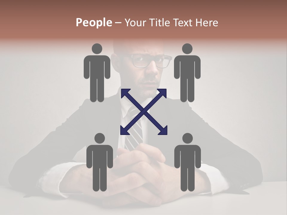 Serious Job Businessman PowerPoint Template