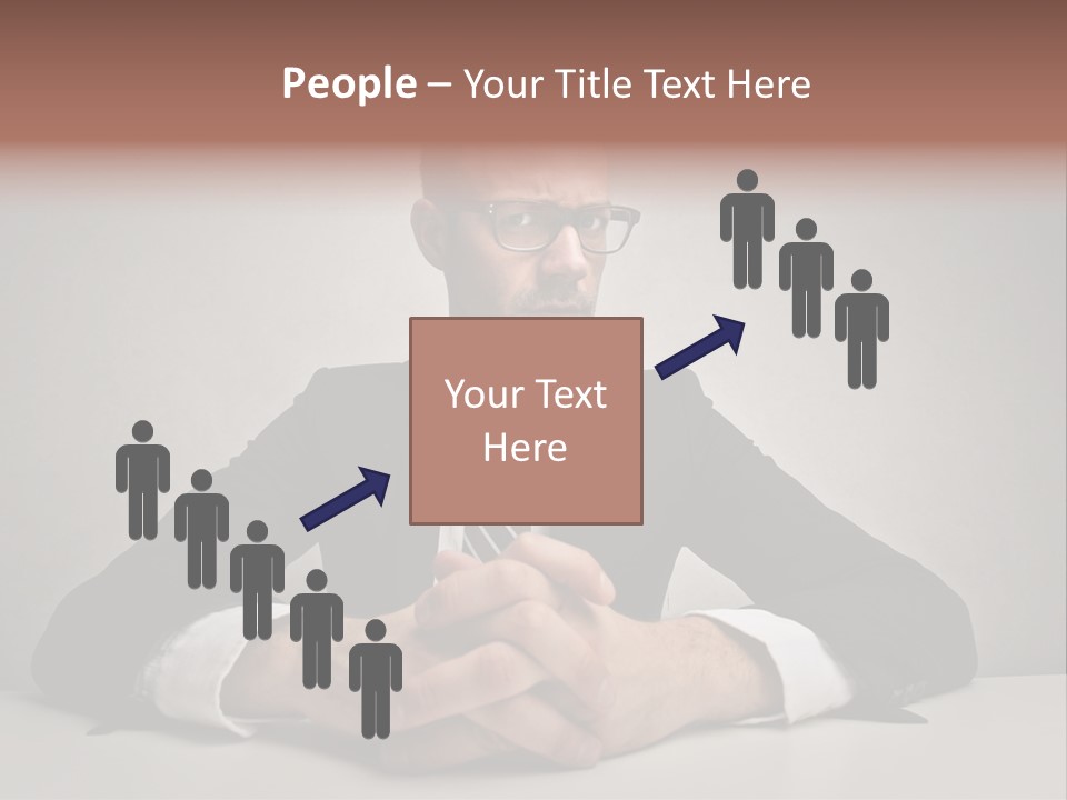 Serious Job Businessman PowerPoint Template