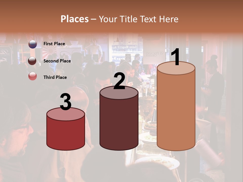 A Group Of People Sitting At A Table In A Restaurant PowerPoint Template