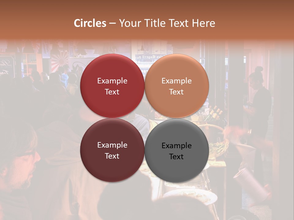 A Group Of People Sitting At A Table In A Restaurant PowerPoint Template