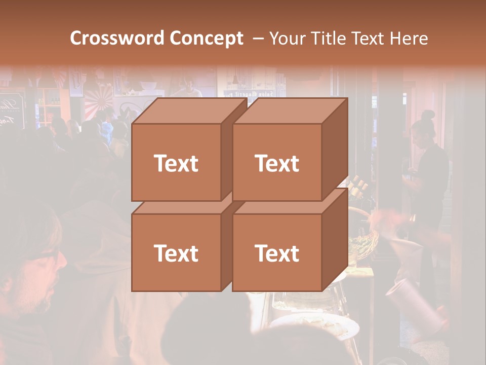 A Group Of People Sitting At A Table In A Restaurant PowerPoint Template
